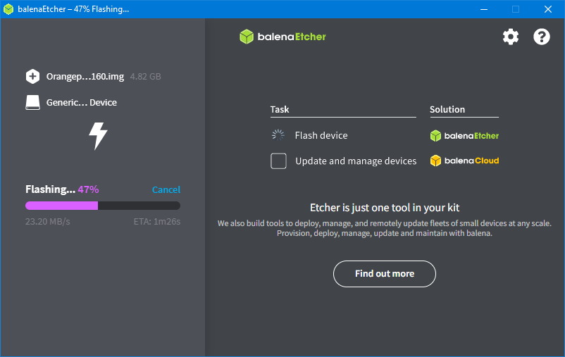 Процесс записи образа